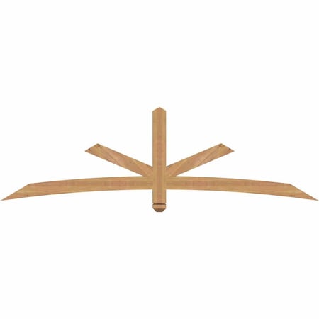 Ekena Millwork Alberta Smooth Timber Gable Bracket, Western Red Cedar, 84"W x 24"H x 3 1/2"D x 3 1/2"F, 7/12 Pitch GBW084X24X0404ALB00SWR